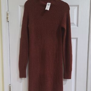 Abercrombie & Fitch Long Sleeve Mock Neck Sweater Dress